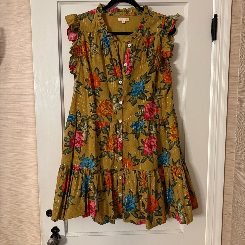 Pink Chicken Floral Ruffle Mini Dress